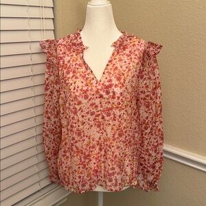J. Crew Multicolor Floral Top Women’s Small